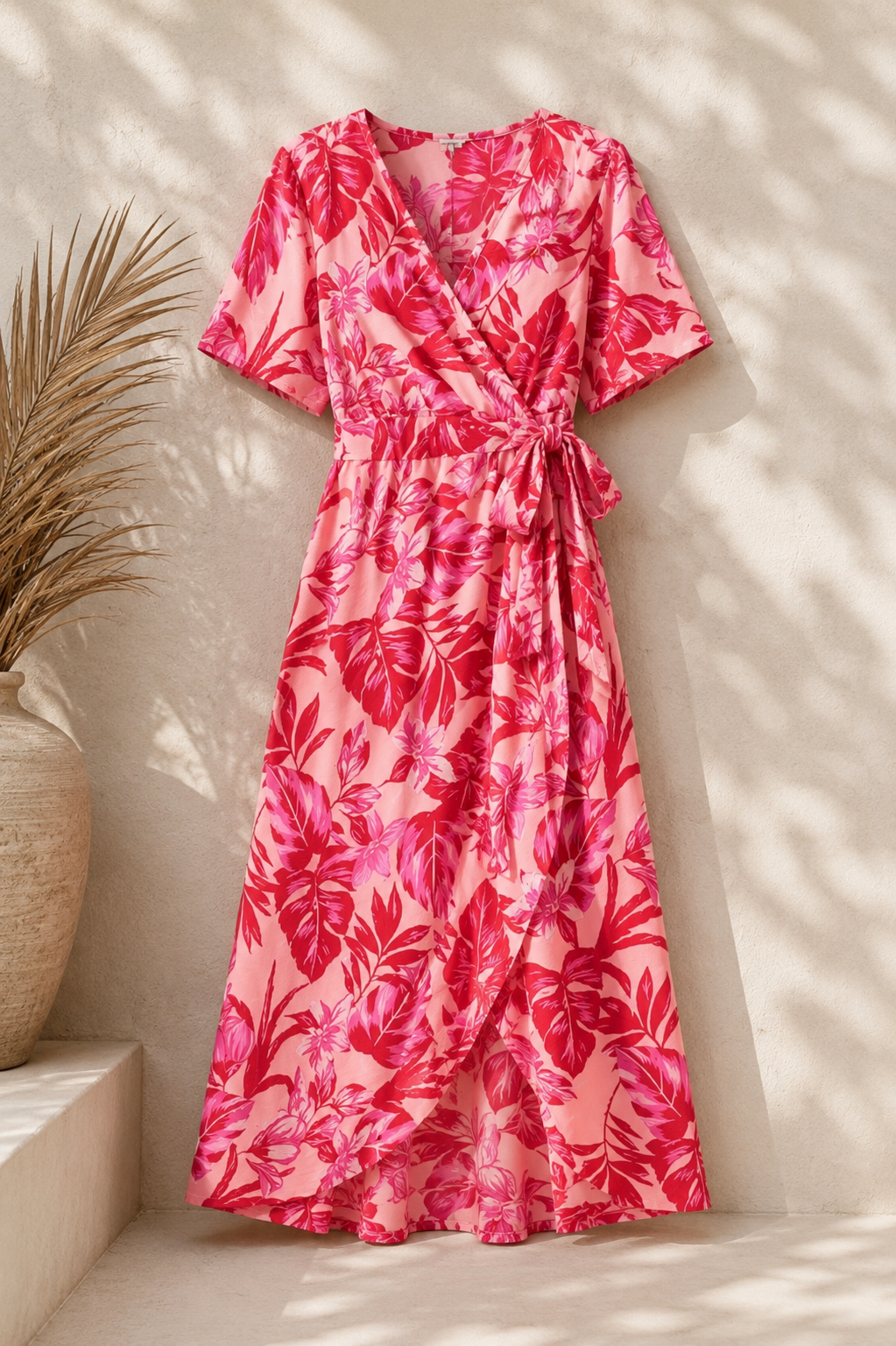 Vestido Floral Corte A Lazo Cintura Alta