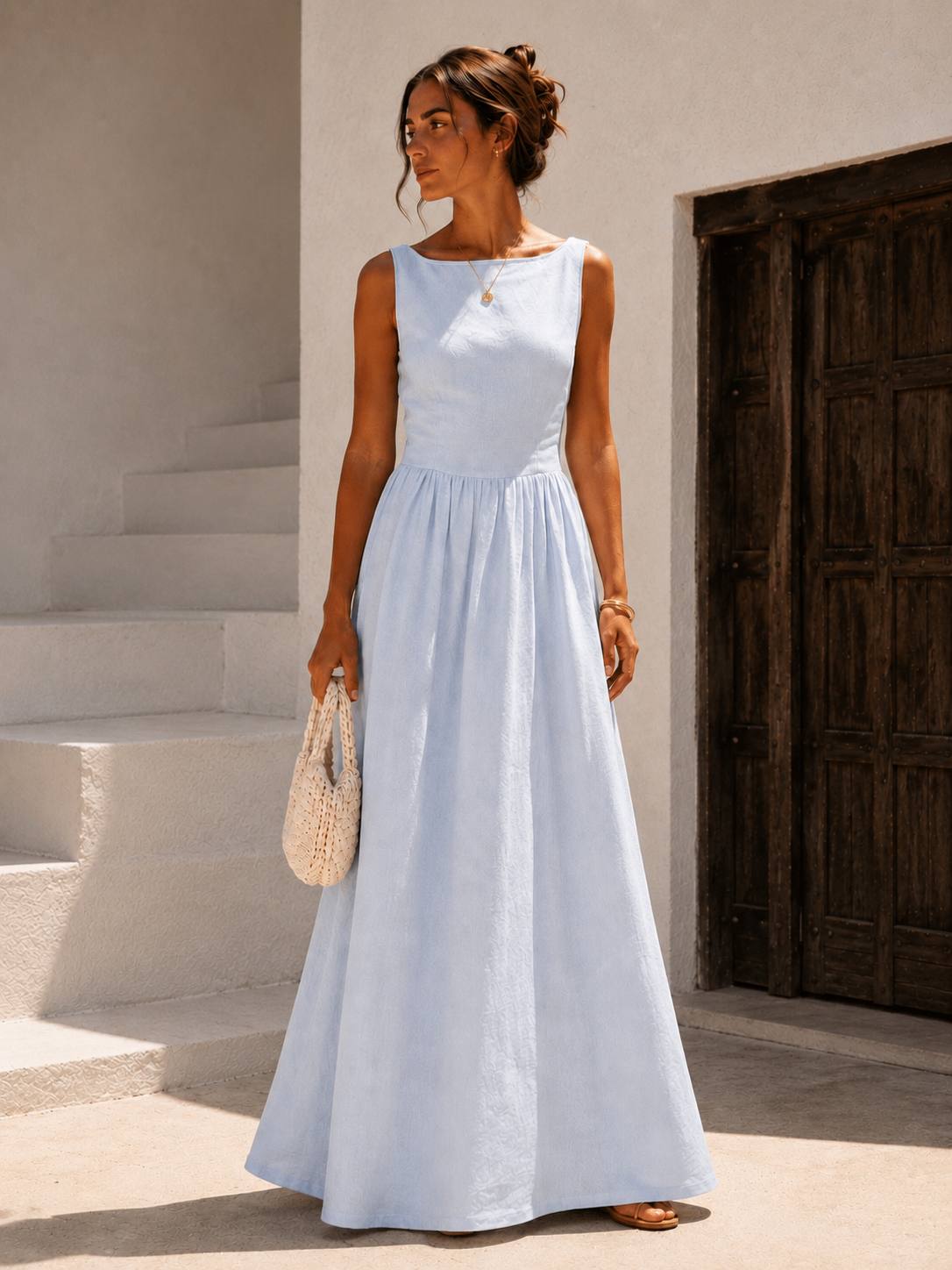 Vestido Midi Cruzado Satinado