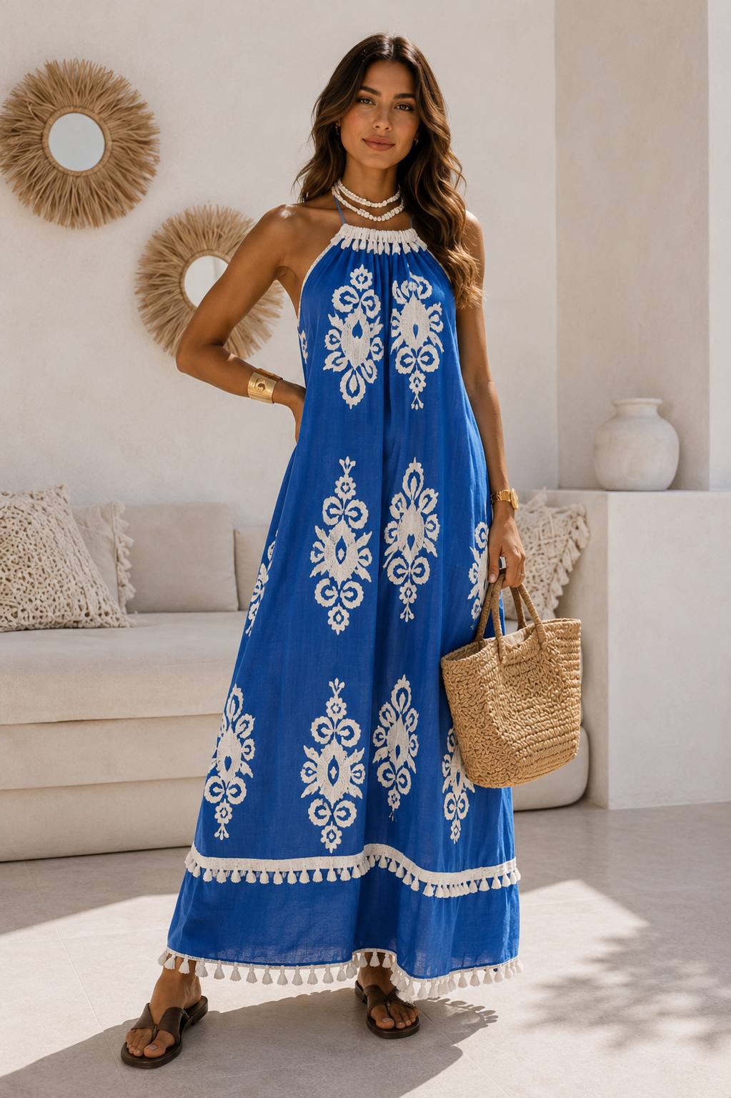 Vestido Estampado Tirantes Corte A
