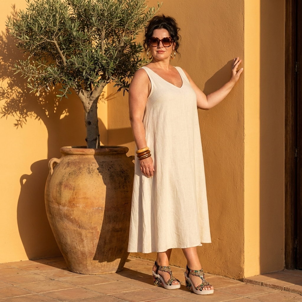 Sandalia Cuña Retro Negro - Comodidad Mediterranea