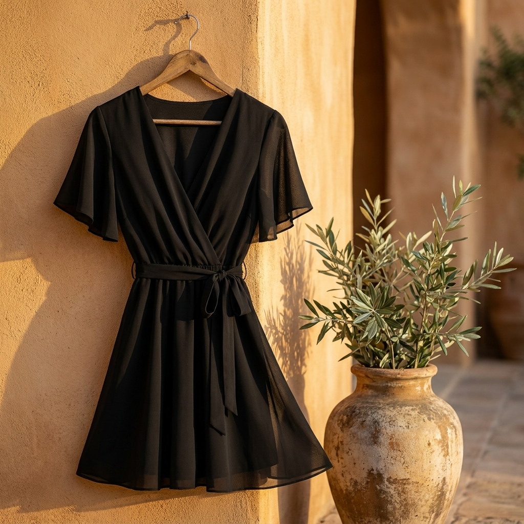 Vestido Blanco de Gasa - Elegancia Mediterranea