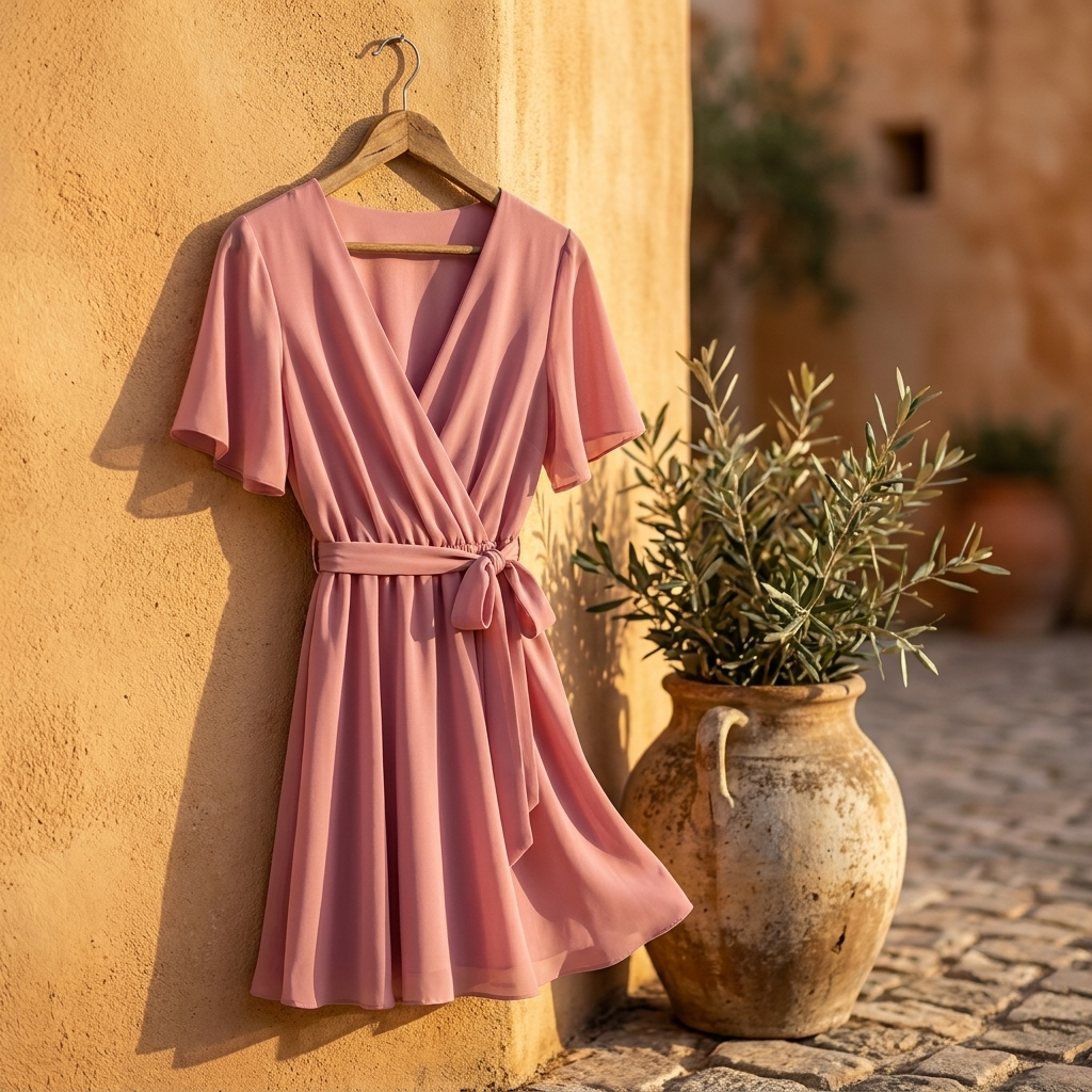 Vestido Blanco de Gasa - Elegancia Mediterranea