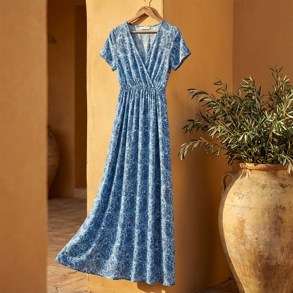Vestido Largo Bohemio Floral - Elegancia Mediterranea