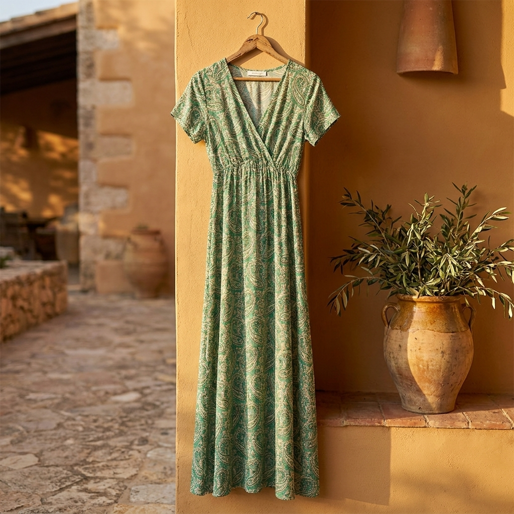 Vestido Largo Bohemio Floral - Elegancia Mediterranea
