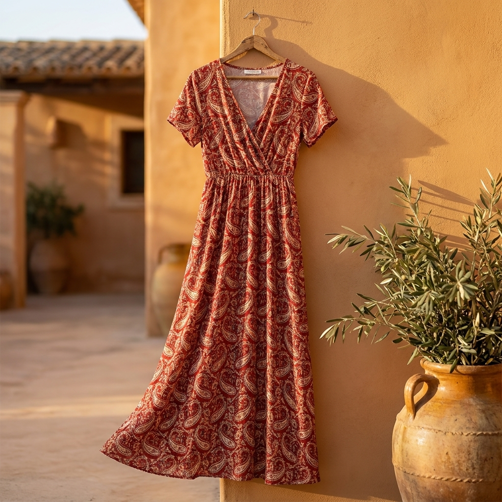 Vestido Largo Bohemio Floral - Elegancia Mediterranea