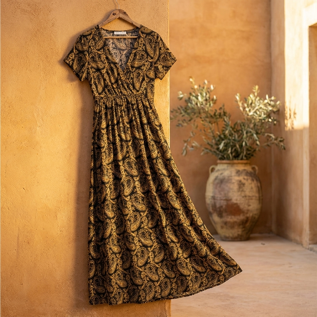 Vestido Largo Bohemio Floral - Elegancia Mediterranea