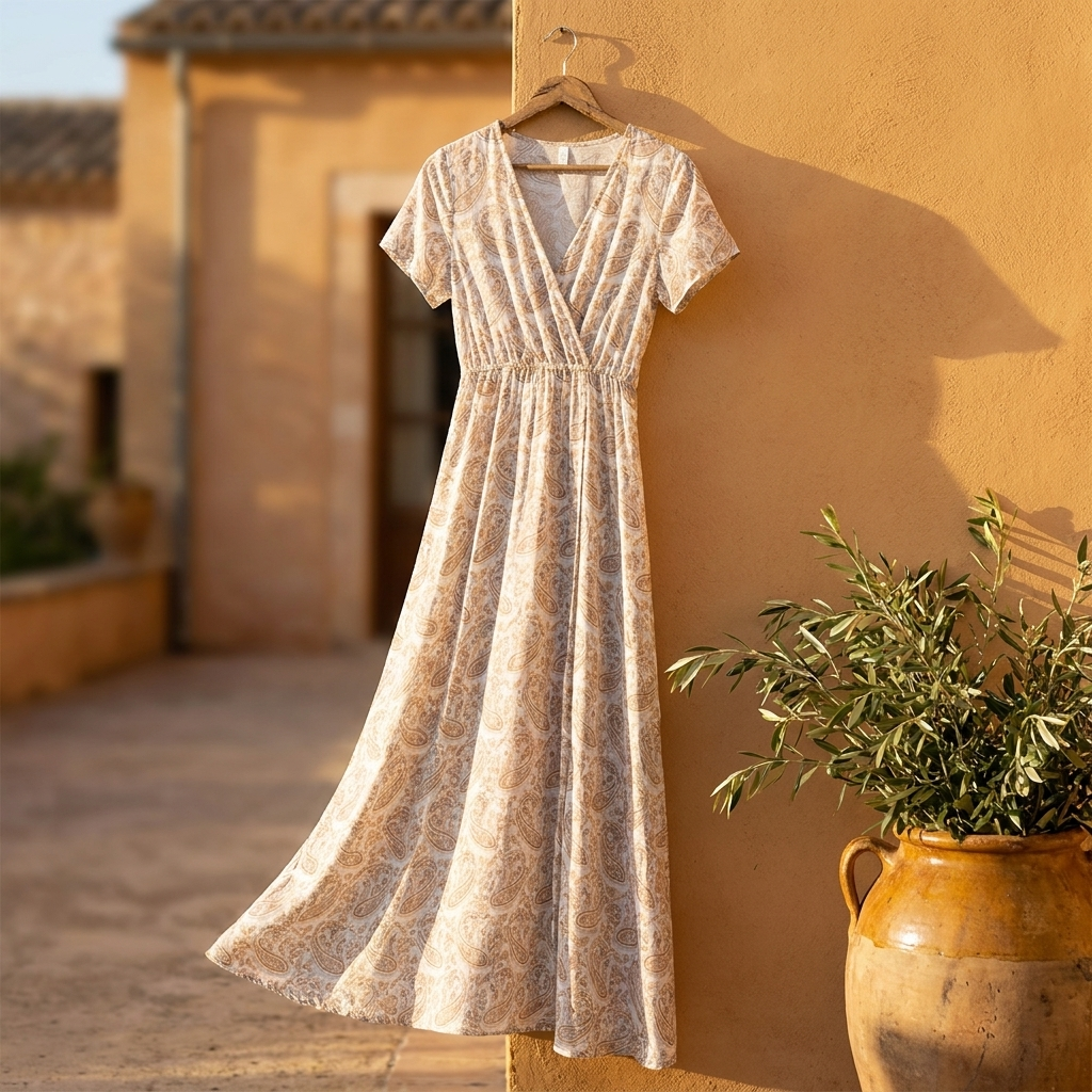 Vestido Largo Bohemio Floral - Elegancia Mediterranea