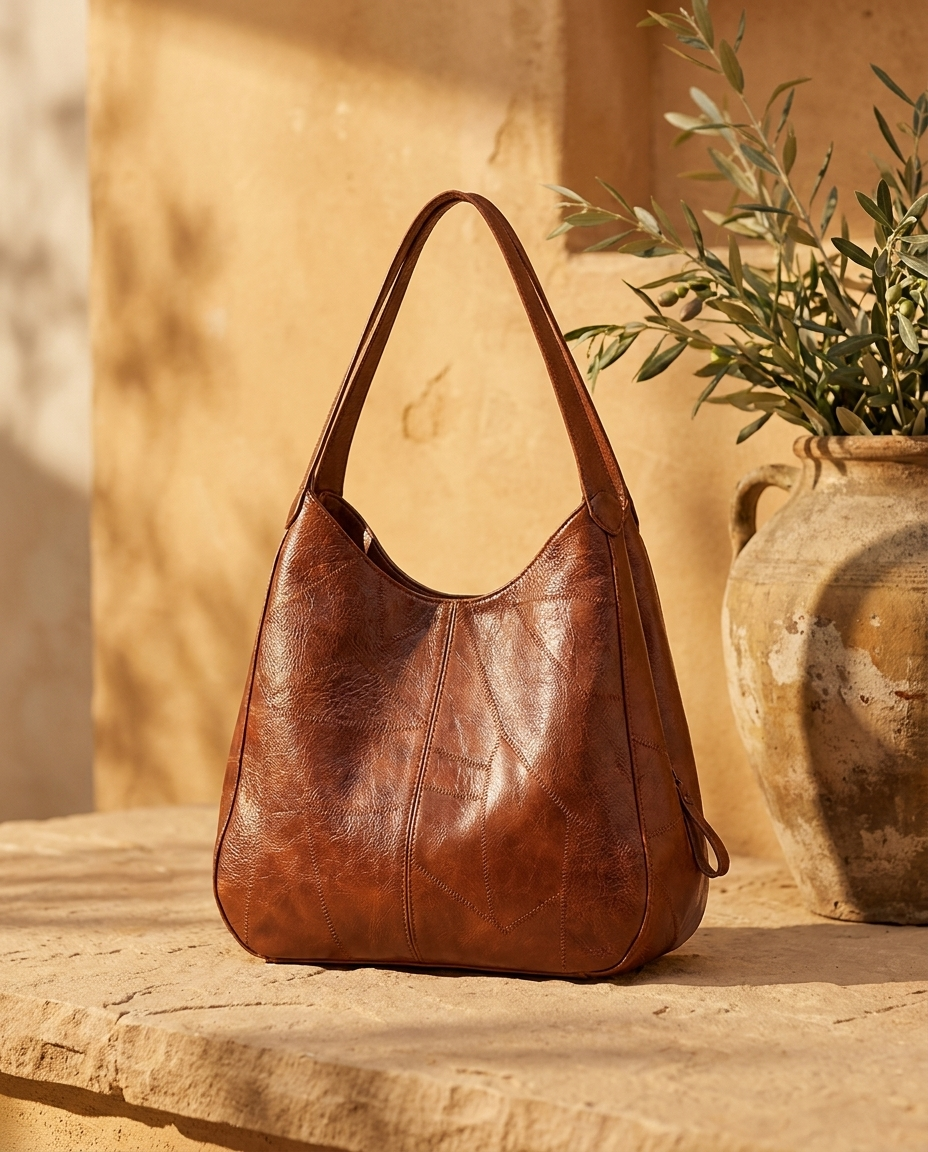 Bolso Hombro Cuero Suave Estilo Coreano Mujer
